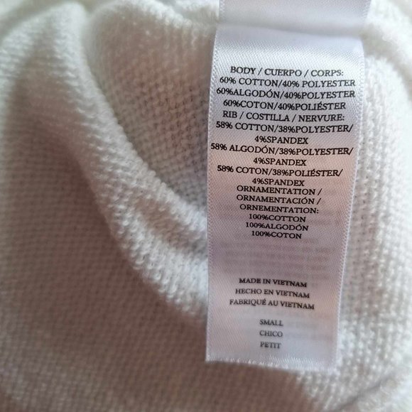 Rails White Kinsey Ruffled Sweater With Fringe Detail Size Small - Picture 6 of 7